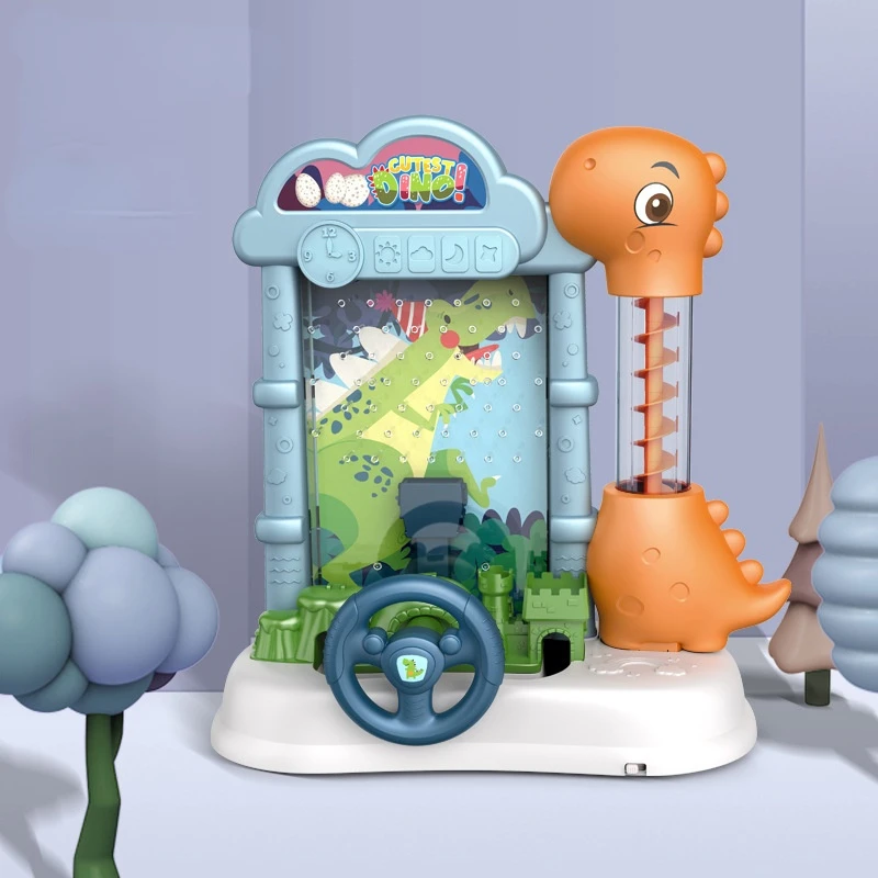 Large dinosaur castle ball machine pick up bean toys children's educational concentration training interactive toys