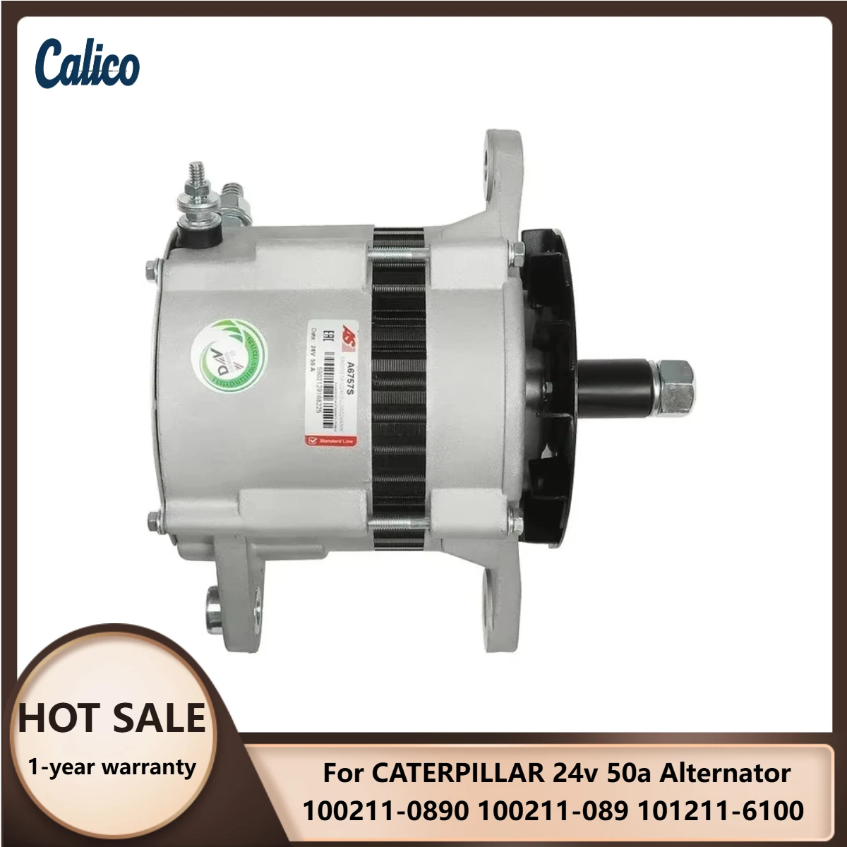 

High Standard Quality Inspection Suitable for CATERPILLAR 24v 50a Alternator 100211-0890 100211-089 101211-6100