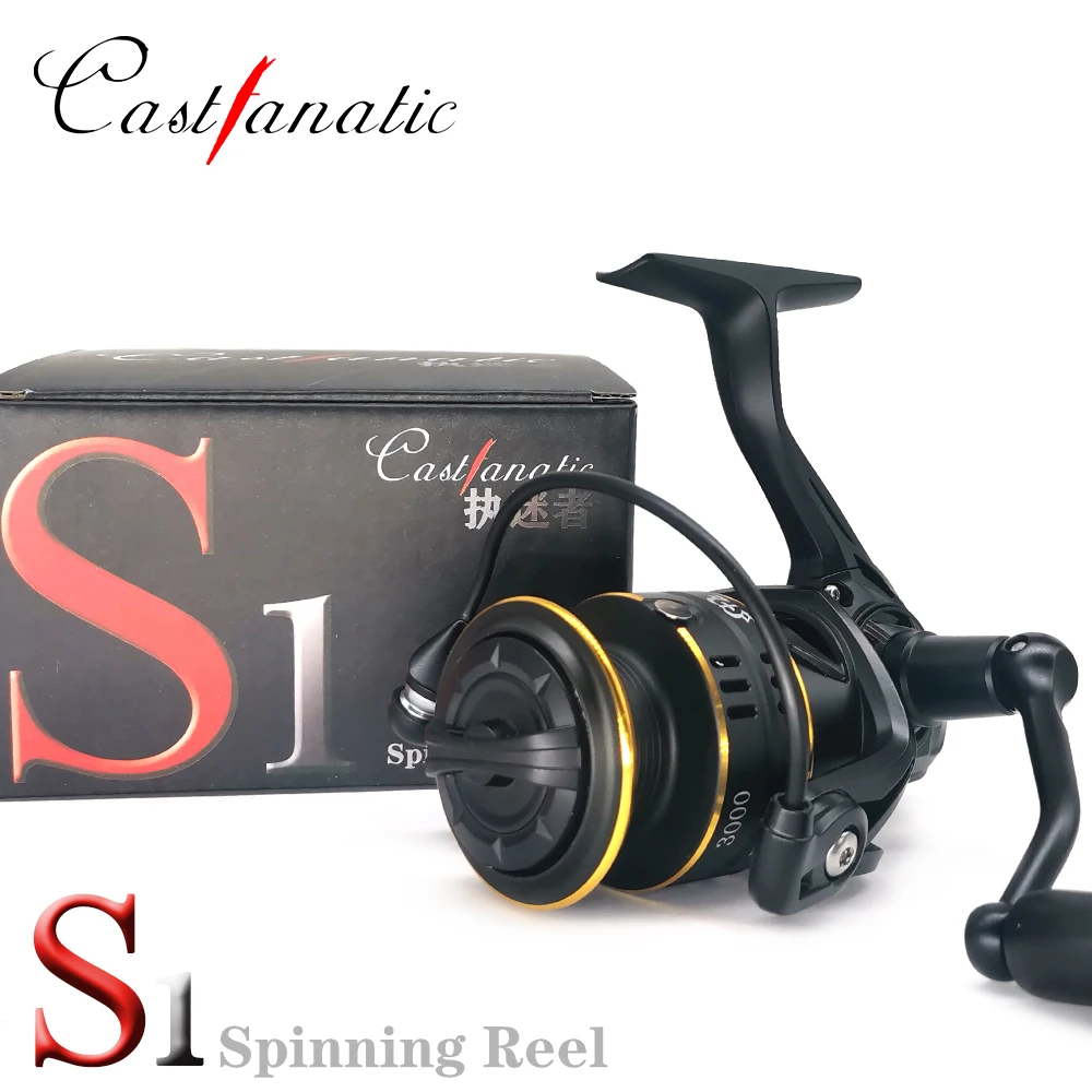 Castfanatic S2000 S3000 S4000 Saltwater Fishing Spinning Reels 2 Spools 6BB 5.2:1 Lightweight Reel For Trout Metal Wheel