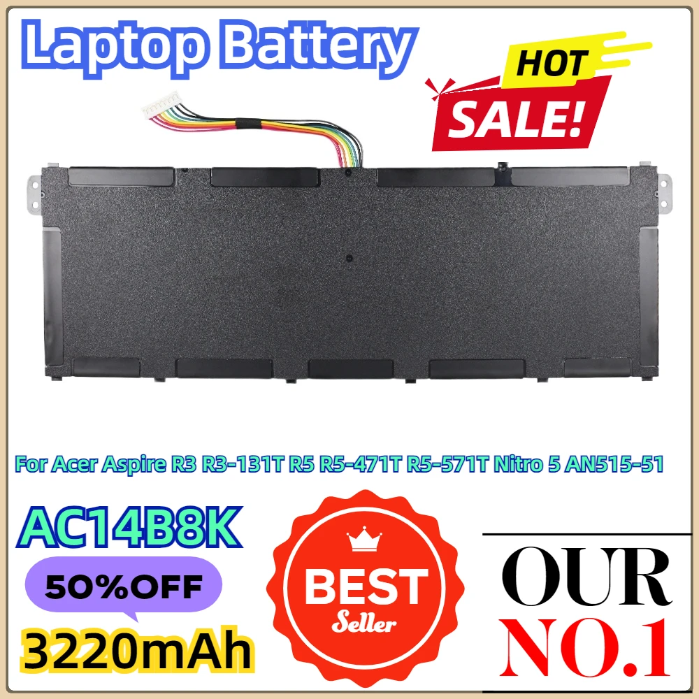 For Acer Aspire R3 R3-131T R5 R5-471T R5-571T Nitro 5 AN515-51 Aspire 5 A515-51G N17C4 Batteries DODOMORN AC14B8K Laptop Battery