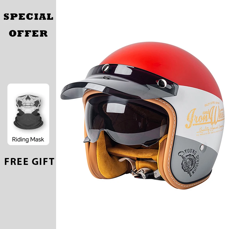 

Adult Jet Helmet DOT Approved Open Face Motorcycle Helmets Capacete De Moto ABS Material Moto Equipments