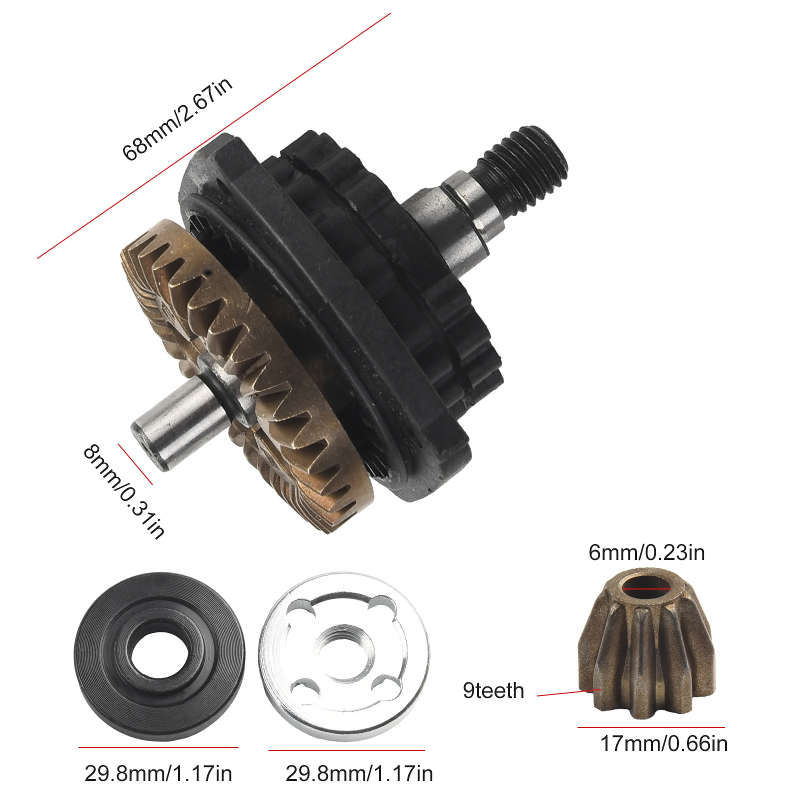 Gear Assembly Angle Grinder Angle Grinder Gear Assembly Tool Assembly Components Fittings For BOSCH TWS6600 Gear Plastic Power