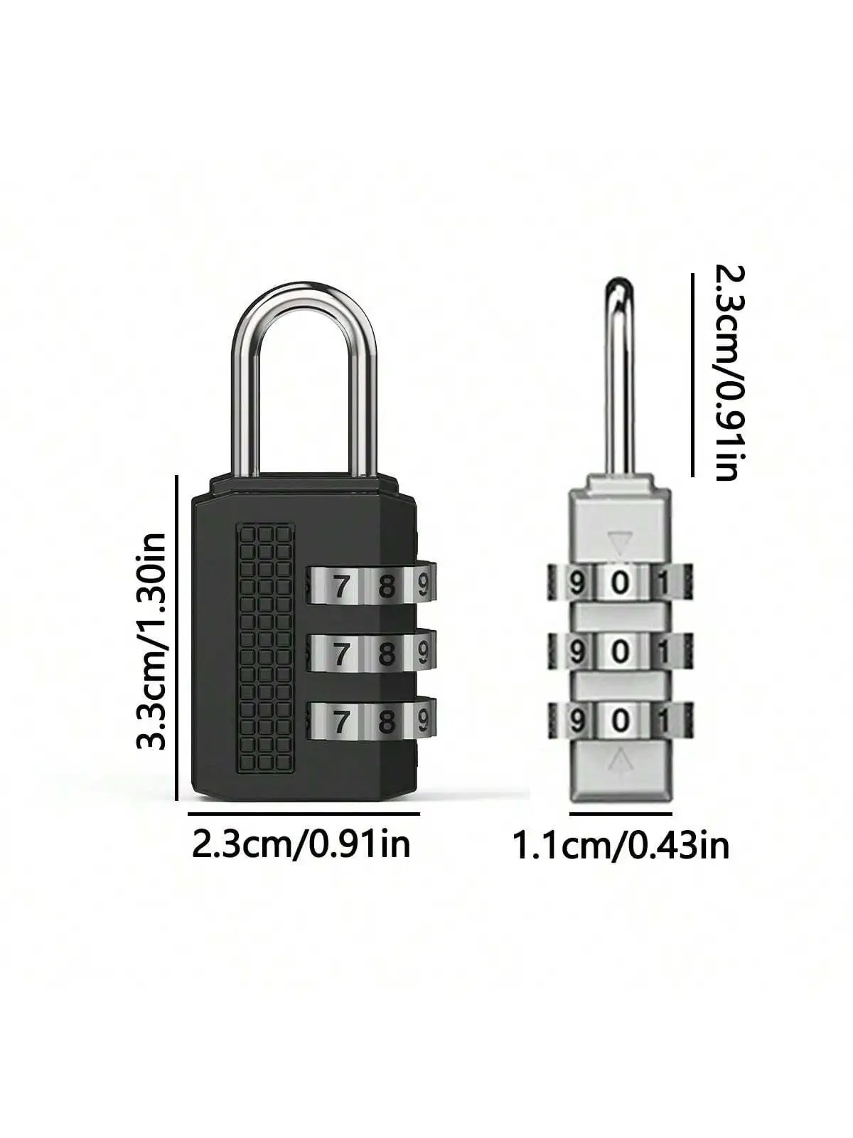 Combination lock anti-theft lock, suitable for gym lockers, luggage and backpack safe travel accessories, portable, durable, tam