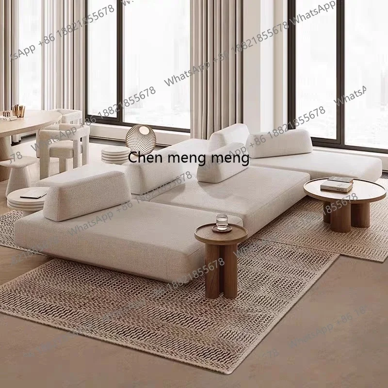 

Sofa Italian double-sided mid-island large flat floor living room square fabric movable backrestR