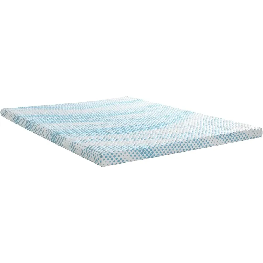 Roost Sleep Cool Cloud Supreme 3-in Gel Memory Foam Mattress Topper, Queen