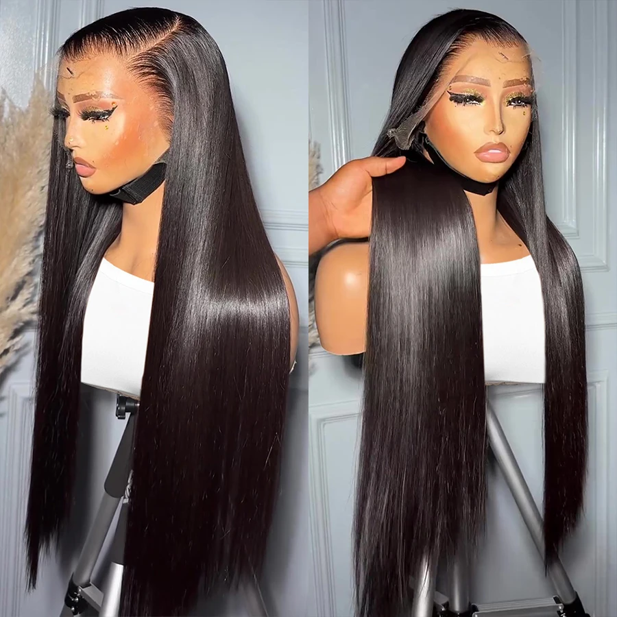 

13x4 13x6 Silk Straight Lace Front Wig Human Hair Wear and Go Straight Human Hair Wigs 5x5 6x4 9x6 7x5 Lace Closure Pre Cut 180%