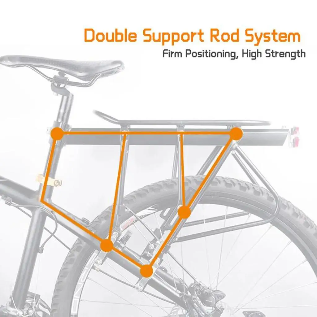 

MTB Carrier Luggage Rack Shelf Aluminum Alloy Bicycle Rear Rack Sturdy Cargo Mount for Cycling Accessories