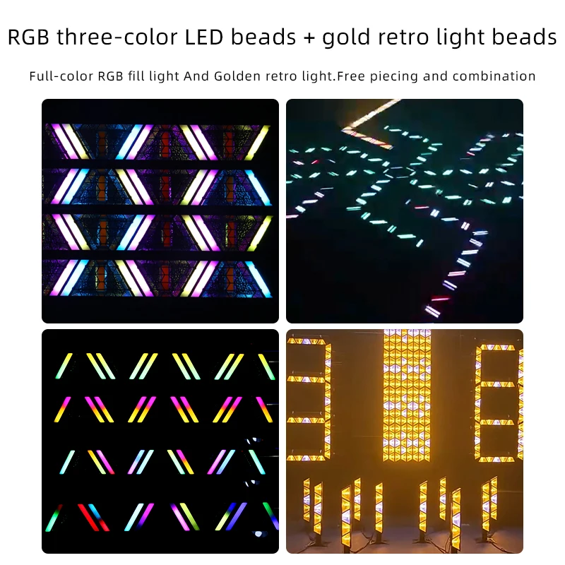 5X60W Stage Retro Lights DMX512 LED Pixel Bar Sound‑Activated Flash Matrix DJ Disco Party Lights For Nightclub Concern Events