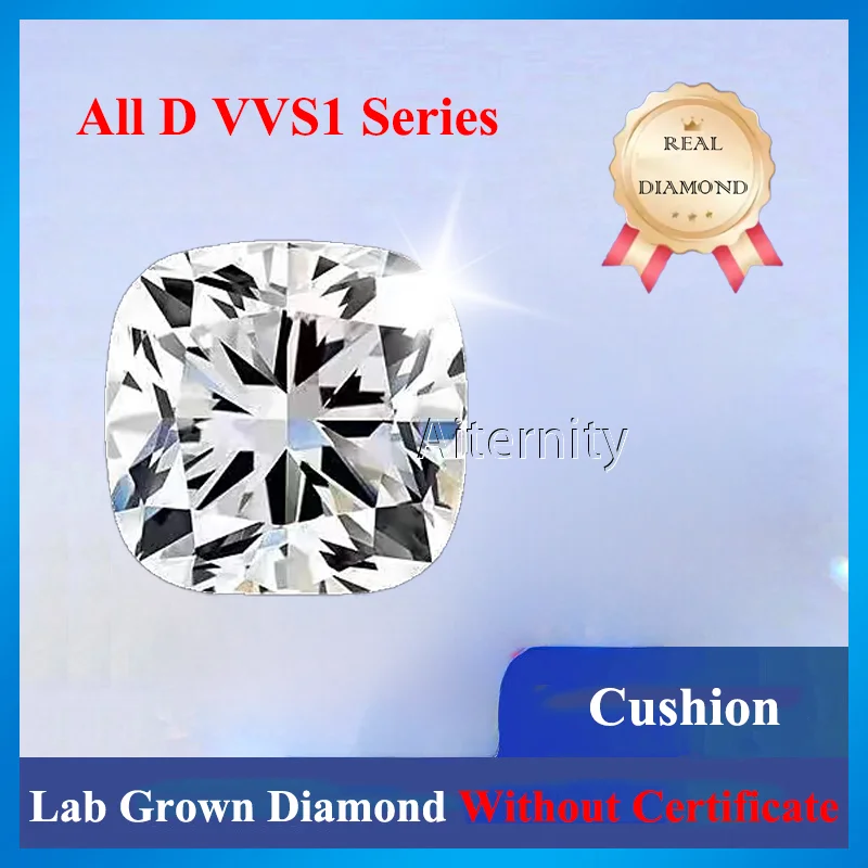 Lab Grown Diamond Heart Emerald Princess Oval Radiant Pear Marquise Diamond HPHT CVD Without IGI Certificate Number Pure White