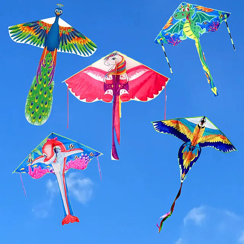 free shipping dragon kites flying toys for kids kites string line eagle kite factory wind kites for children parachute sports