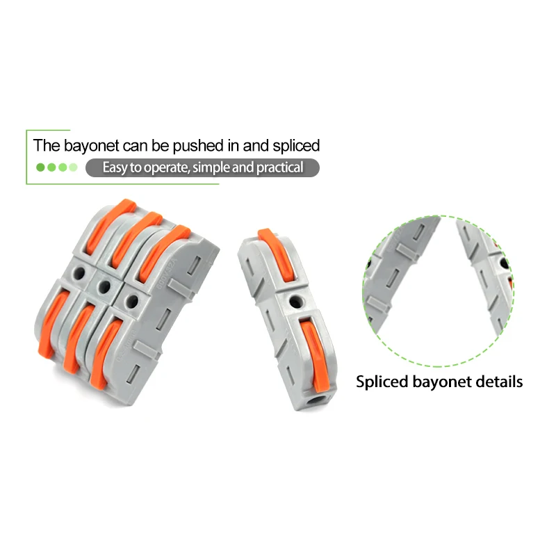 10/15/25PCS Quick Splice Multiple Way Splitter Universal Wiring Cable Connectors Push-in Mini Home Wire Terminal Block SPL 222