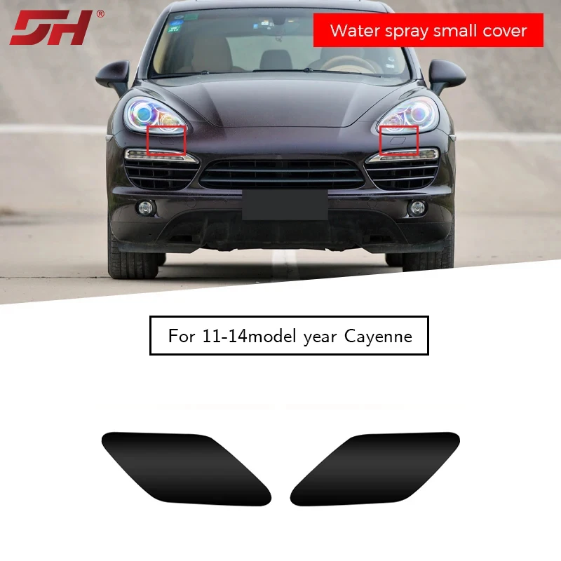 

2pcs Car Front Bumper Spray Cover Headlight Washer Suitable for Porsche Cayenne 2011-2014 95862830200 95862830100