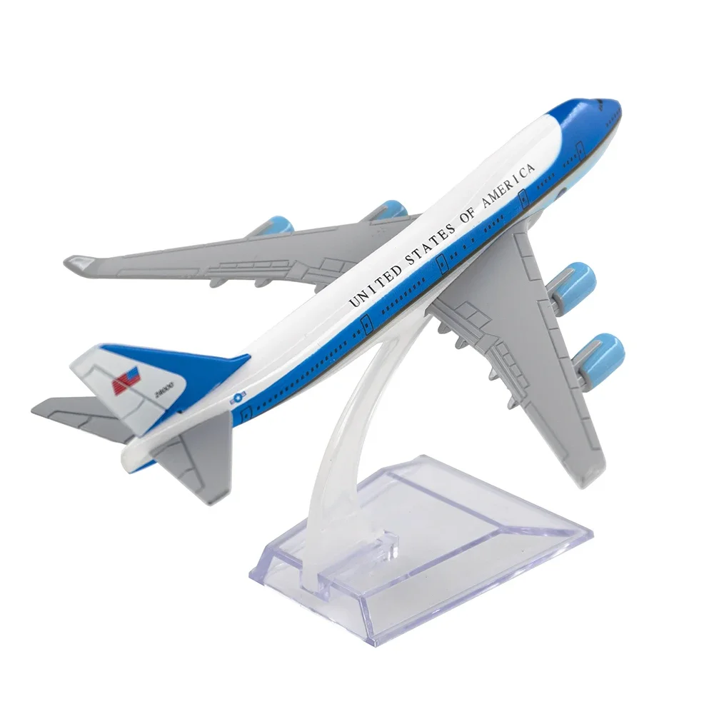 1/400 Scale Aircraft B747 Air Force One 16cm Alloy Airplane B747 Model Toy Gift for Collection Decoration