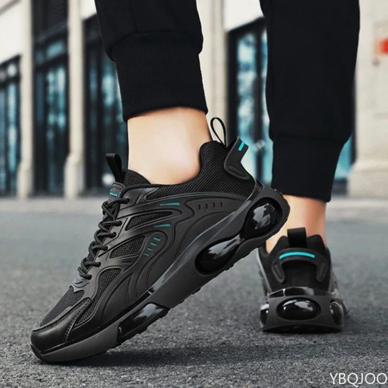 

Весенне-осенняя новая противоскользящая износостойкая спортивная обувь для бега на толстой подошве, модная простая удобная мужская обувь