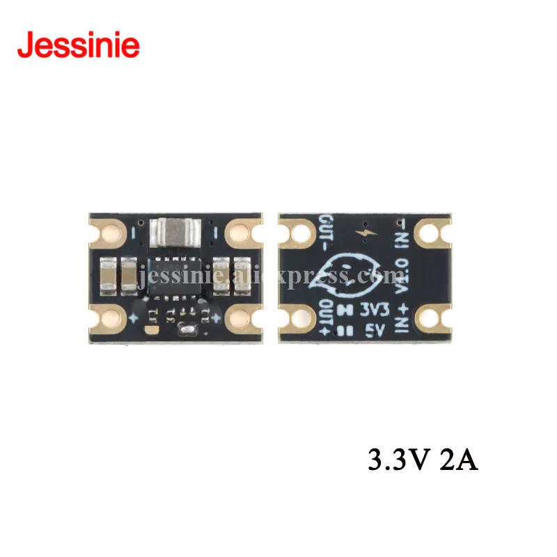 10Pc/1pc TPS63802 3.3V 2A 5V 1A Output Mini Lithium Battery USB Buck Boost Module Step UP Step Down Power Supply Converter Board