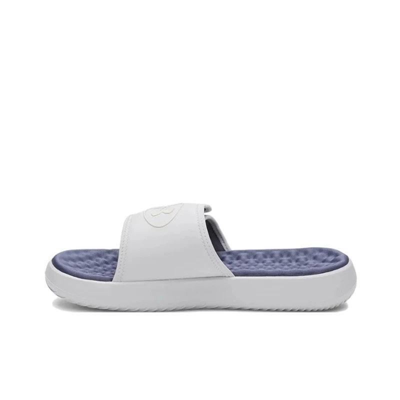 Under Armour Ignite Pro 8 White Versatile Trendy High-Quality Comfortable Cushioned Breathable Slip-On Flip-Flop Men 6000337-014