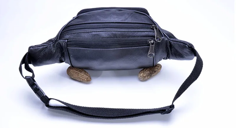 Men Geniune Leather Waist Bags Fanny Packs Retro Belt Cell Phone Purse for Male Fashion Travel Pouch