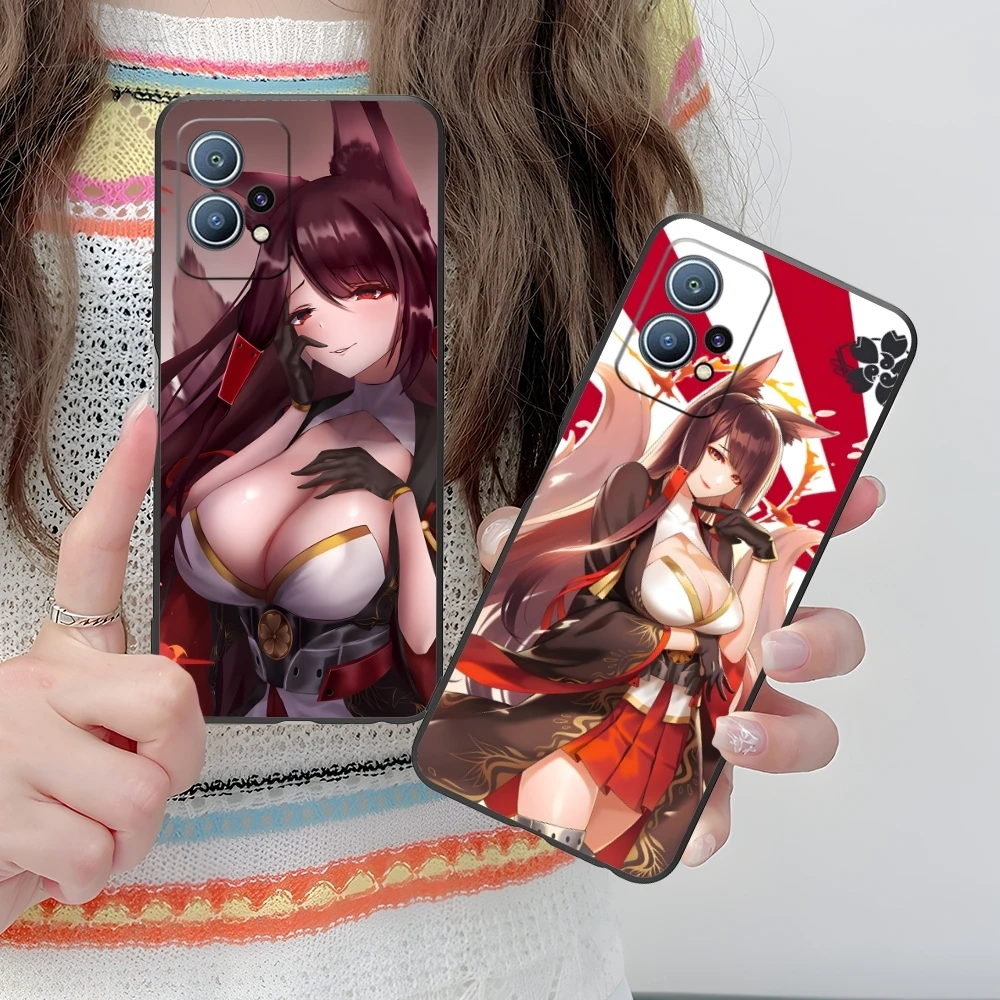 Azur Lane Akagi Mobile Cell Phone Case for Huawei P60 P50 P40 P30 P20 P10 P9 P8 Pro Lite Plus Black Soft Phone Cover Shell