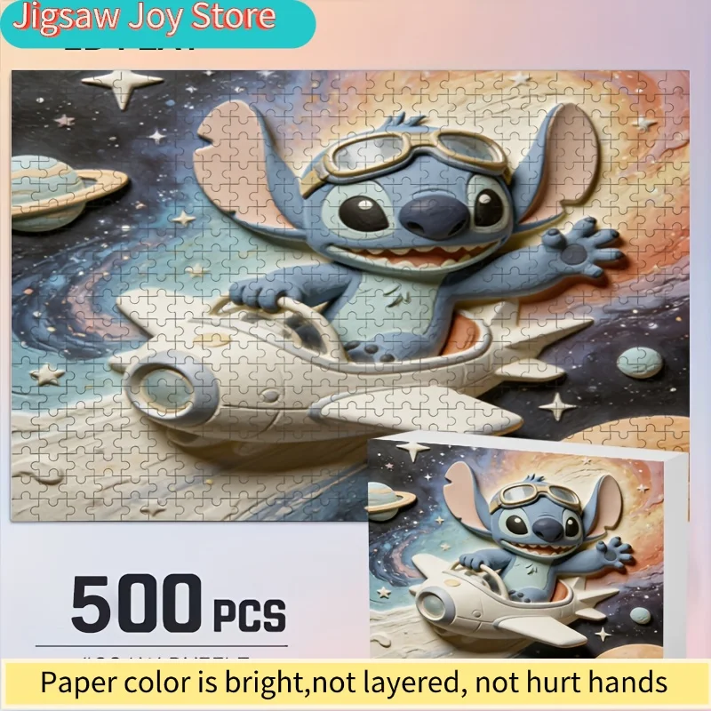 

2D-пазл с изображением Диснея: Стич и Микки Маус, декор для дома, головоломка для взрослых, подарок для близких