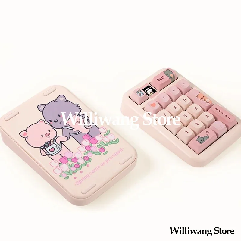 NEW Original Spring Small Digital Mechanical Keyboard Pad Third Mock Examination Hot Plug Rechargeable Portable Cute