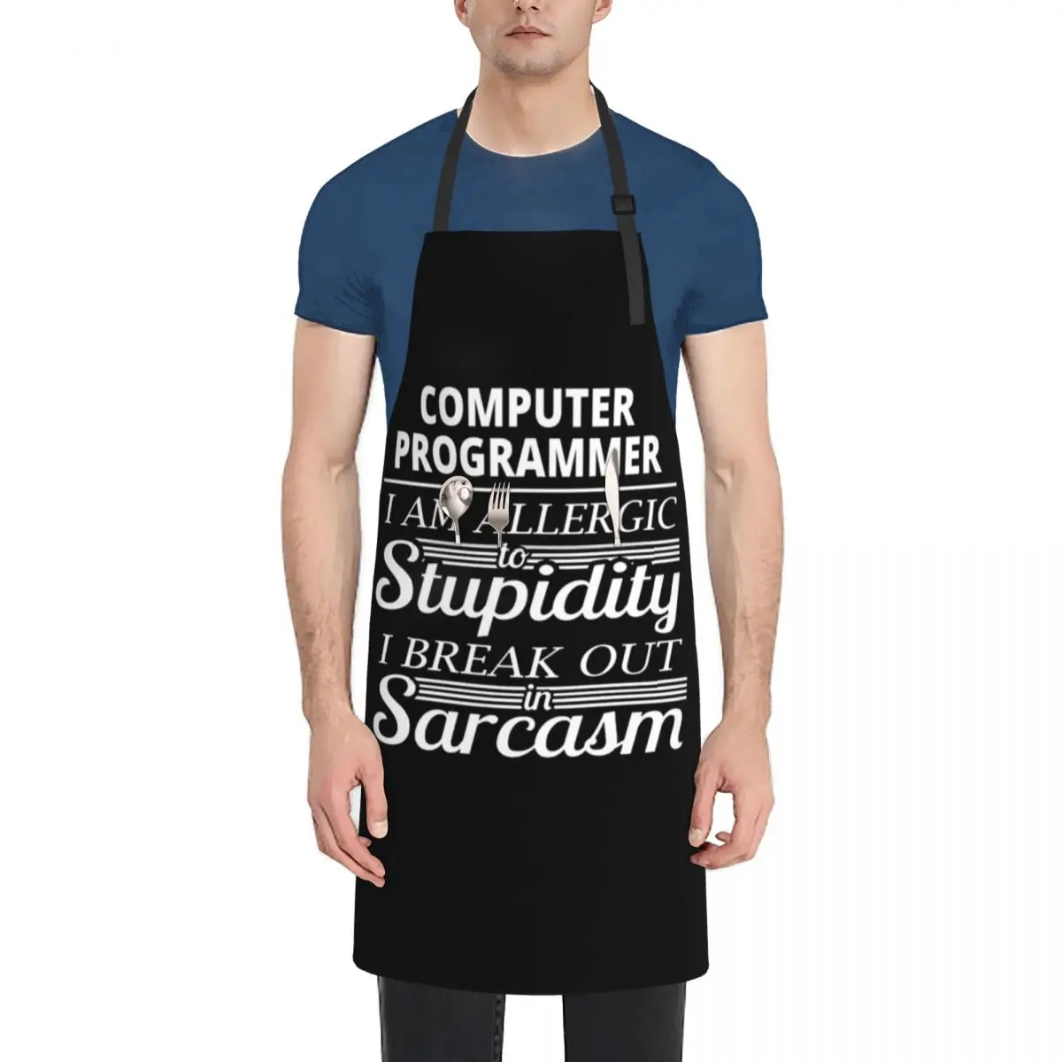 Computer programmer Apron Kitchen Tools Accessories with pockets women's work Chef Accessory Apron