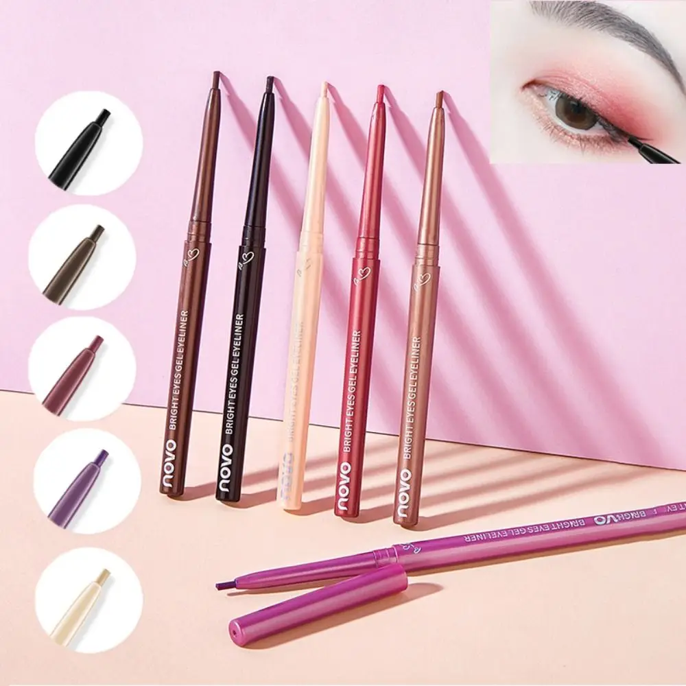 Natürlicher Wasserfester Eyeliner-Stift Nicht-Verschmierender Matter Gel-Eyeliner-Stift Lila Langanhaltender Lying-Silkworm-Stift für Frauen