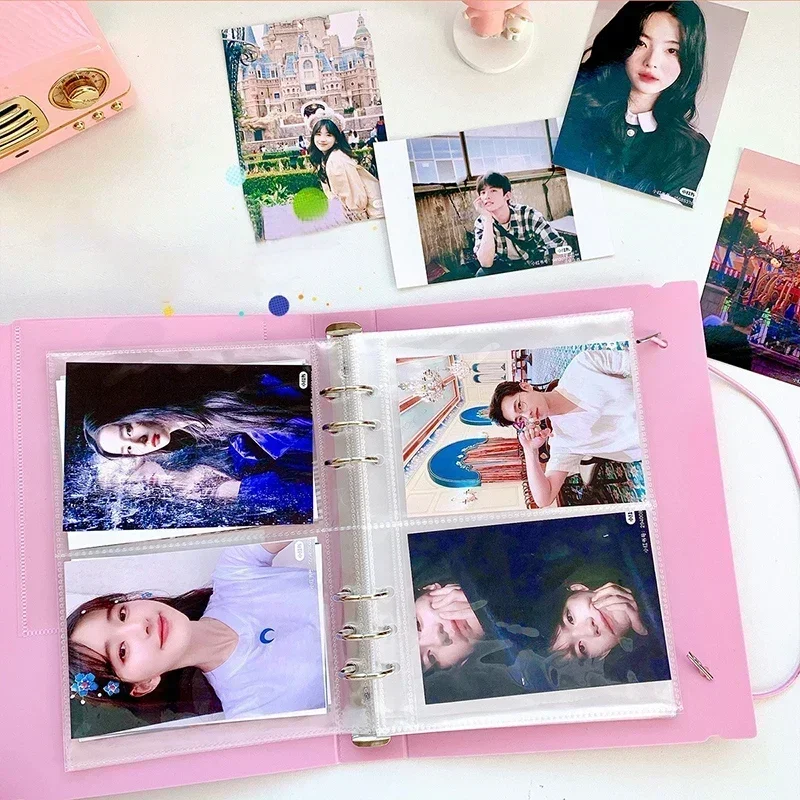 Classeur A5, porte-cartes Photo Kpop, Album Photo pour photographies, cartes de reliure, livre Polaroid, 3 pouces, carte cœur, école