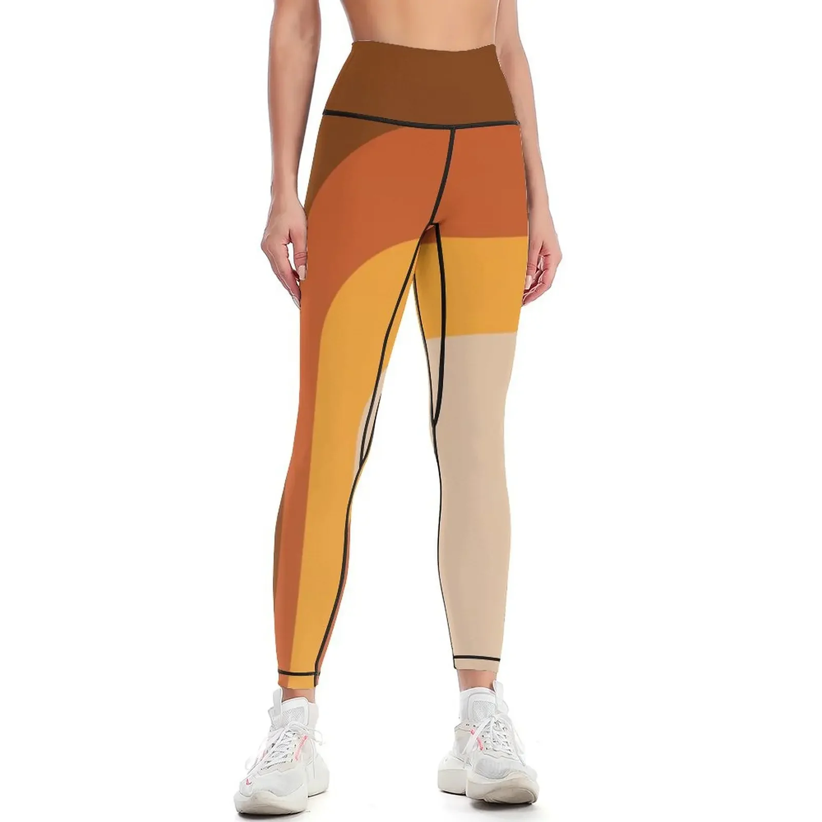 

Retro 70s Supergraphic Stripes Leggings gym womans sportswear for gym Women's sports Sports pants woman Womens Leggings