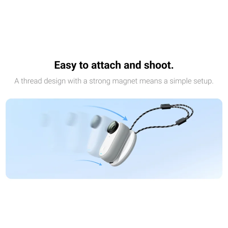 ABDE-For Insta360 GO 3 ملحقات كاميرا الحركة المغناطيسية لـ Insta360 GO 3 الحبل