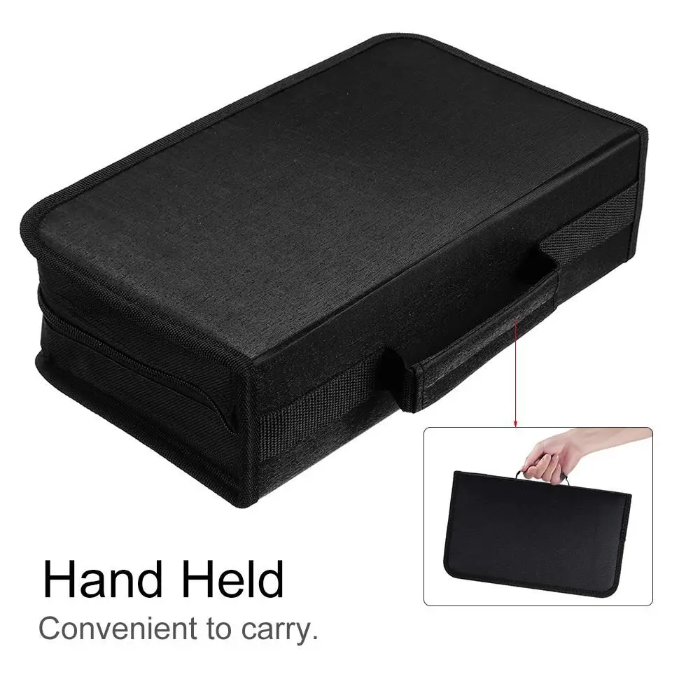 128 Disc CD DVD VCD Storage Bag with Carry Handle Collect Album Organizer Game Accessories