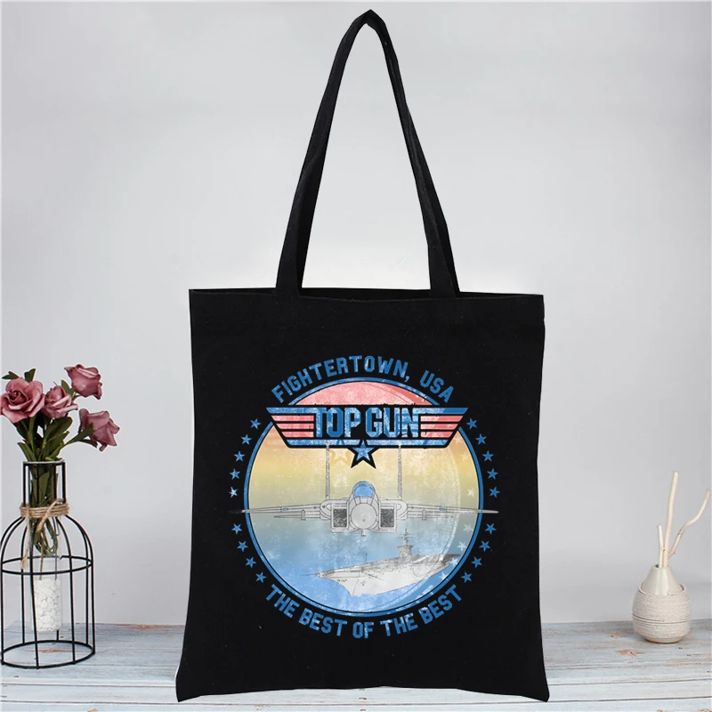 

Top Gun Maverick Goose Shoulder Bag Canvas Shopping Bags Handbags Reusable Tote Bag Best Gifts