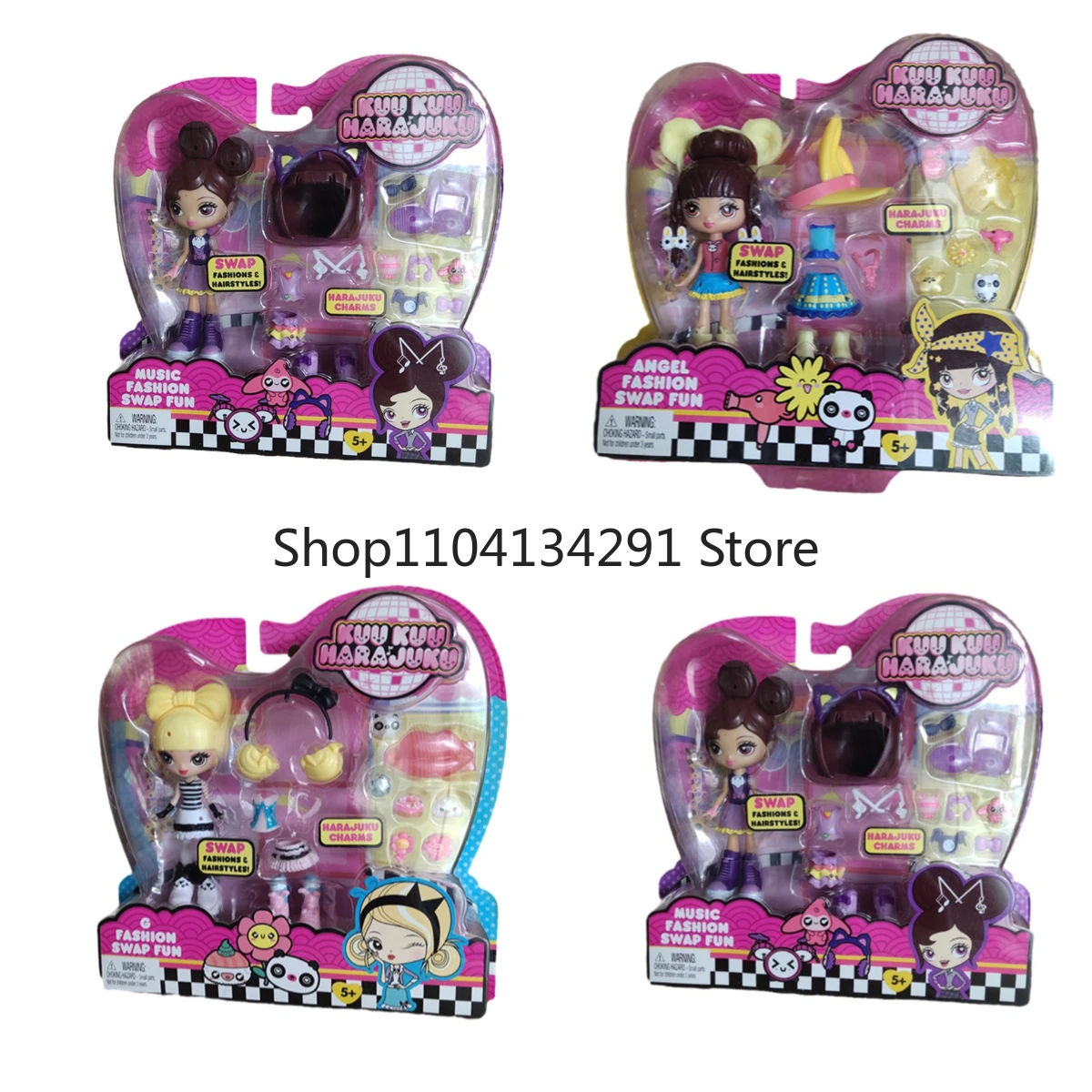 Conjunto de traje de muñeca Chibi Original Harajuku Cool Girls Group, juguete para juego de imitación para niñas
