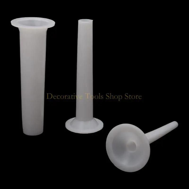 QX2E 3pcs سجق البلاستيك حشوة أنبوب حشو لللحوم المصنوعة يدويًا مطحنة 5# #3