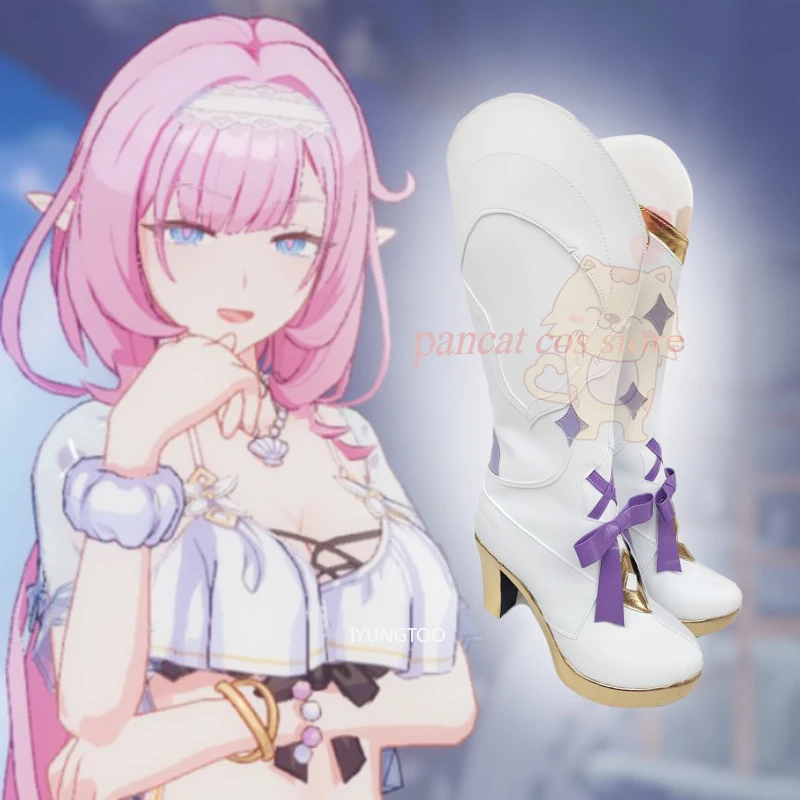 Honkai Star Rail Anime Elysia Cosplay Schoenen Comic Anime Game Cos Lange Laarzen Cosplay Kostuum Rekwisieten Schoenen Voor Con Halloween Party