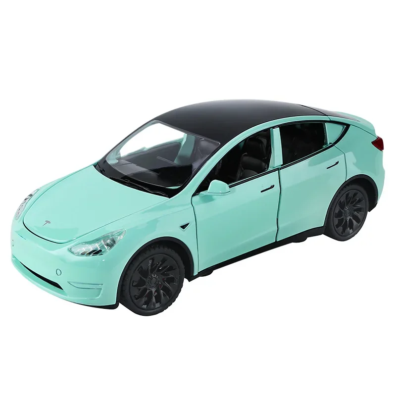 1:24 Model Y Hoge Simulatie Diecast Metaallegering Model Auto Geluid Licht Trek Collectie Kinderen Speelgoed Geschenken C327