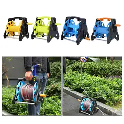 Hand Crank Rewind Garden Hose Reel Cart Holder Pipe Spray Nozzle Organizer