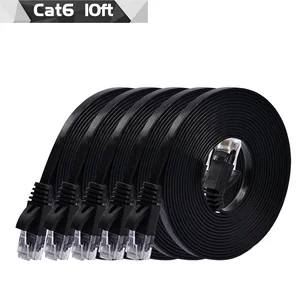 En 6-pack 15 cm ila 50 cm 1 m 2m3m5m10m 30m 98ft kablo cat6 düz ethernet ağ kablosu utp rj45 patch lan kablosu siyah / mavi / beyaz 6 Büyük satış, ethernet kablosu-30 m-no. 6