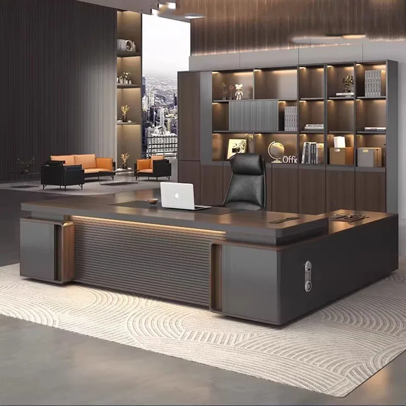 Executive Decoration Office Desk Reception Storage Design Drawer Office Desk European Aesthetic Meuble Bureau Salon Furniture