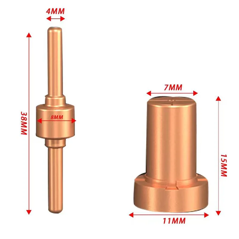 

PT31/Wenzhou 40A Plasma Cutting Accessories LG40 Electrode Nozzle Protective Cover Splitter Set of 100 for Welding Equipment