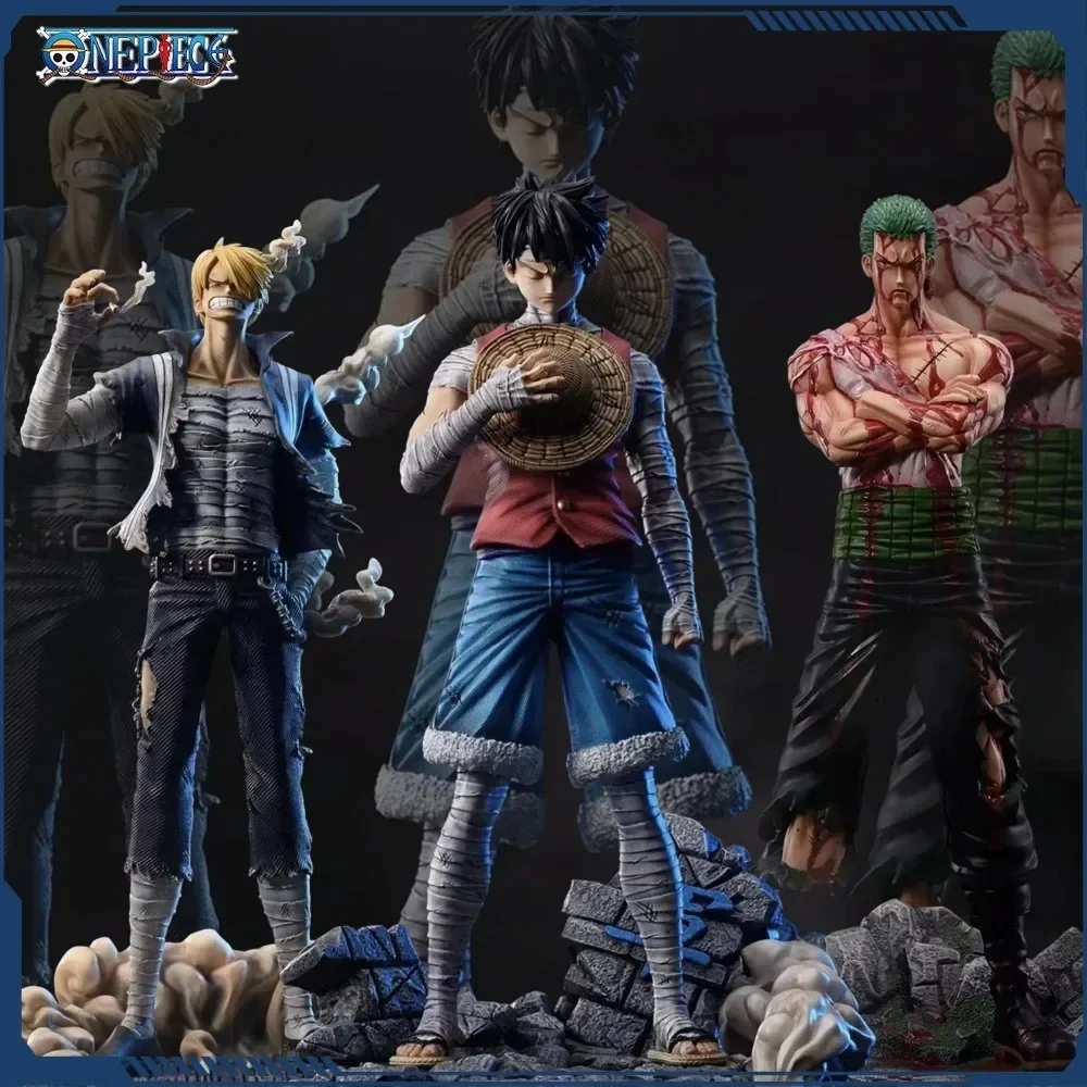 Figura de acción de Anime de una pieza de 30cm, Roronoa Zoro Vinsmoke Sanji, soporte de postura, estatua de Pvc, modelo de colección, juguetes para niños, regalos
