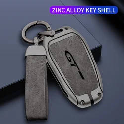 Funda de llave de aleación de Zinc para coche, carcasa de Metal para Peugeot GTLine 207, 307, 407, 208, 308, 408, 508, 2008, 3008, 4008, 5008, RCZ