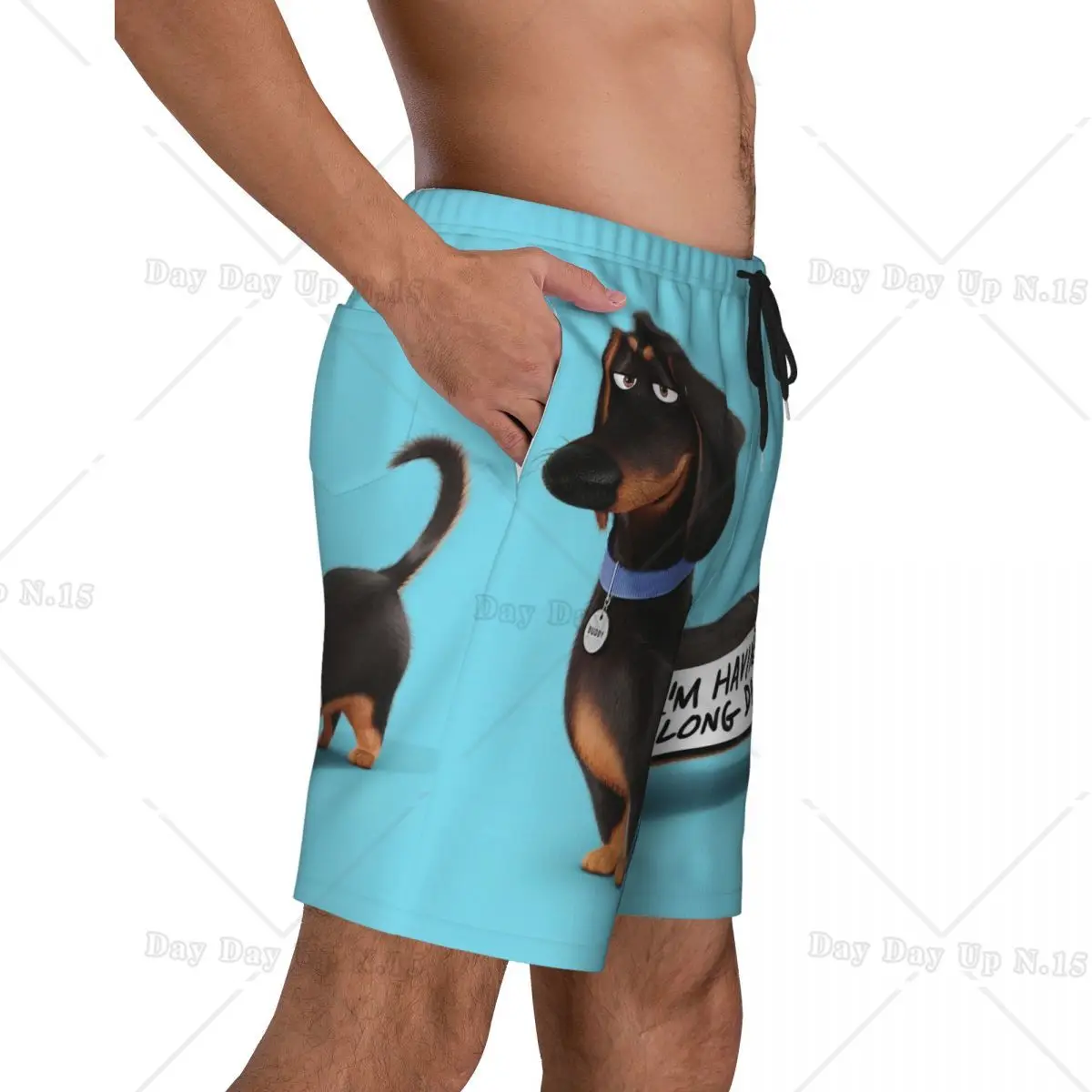 Dachshund Dog Board Shorts Men Casual Beach Shorts Briefs Sausage Wiener Badger Quick Dry Swimming Trunks