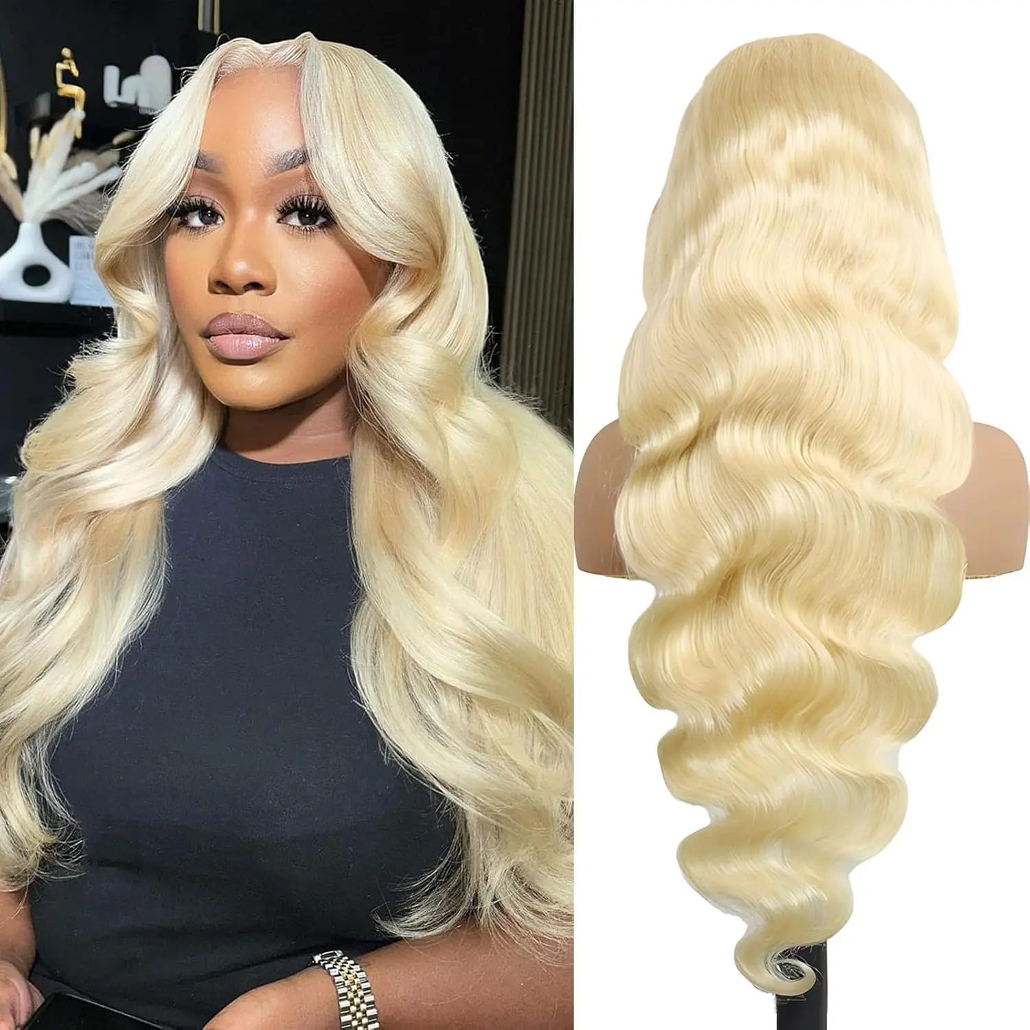 Melodie 34 40 Inch 613 Honey Blonde Color Wig HD Body Wave 13x6 Lace Frontal Human Hair Wigs For Women 13x4 Lace Front Wig