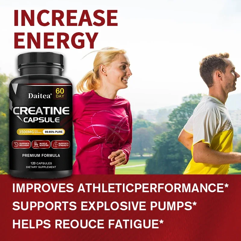 Creatine Capsules - Muscle Booster Increase Muscle Strength and Explosive Power Relieve Fatigue and Promote Muscle Growth