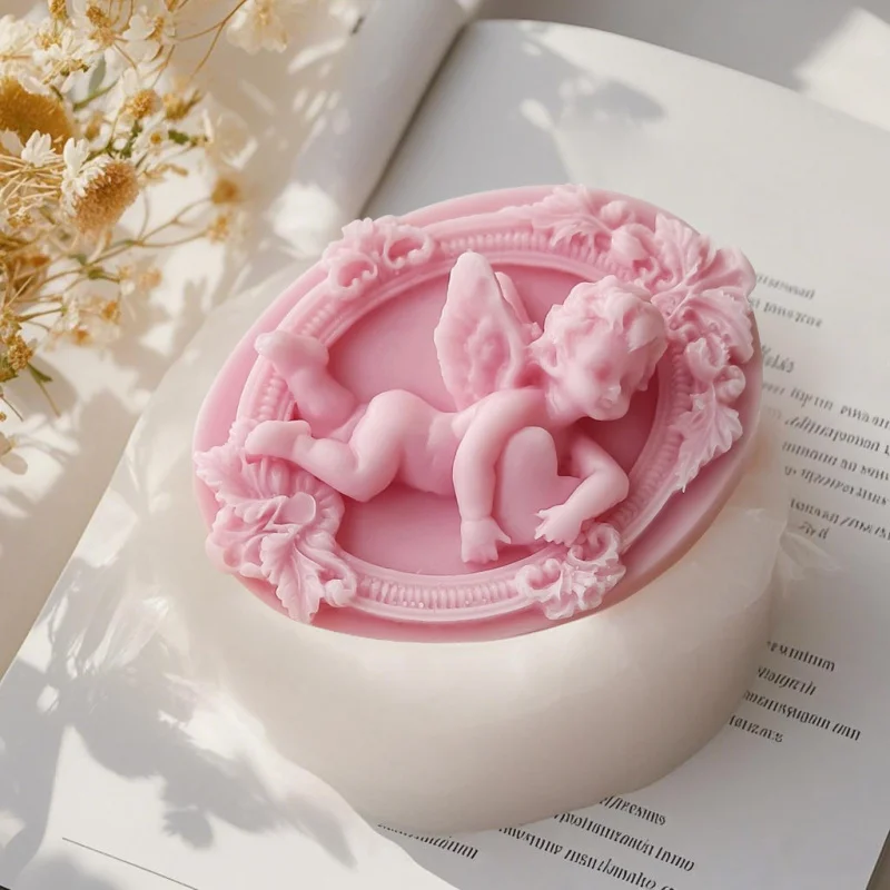 

2pcs Angel Silicone Mold for DIY Scented Candles, Plaster Ornaments & Pendant Charms