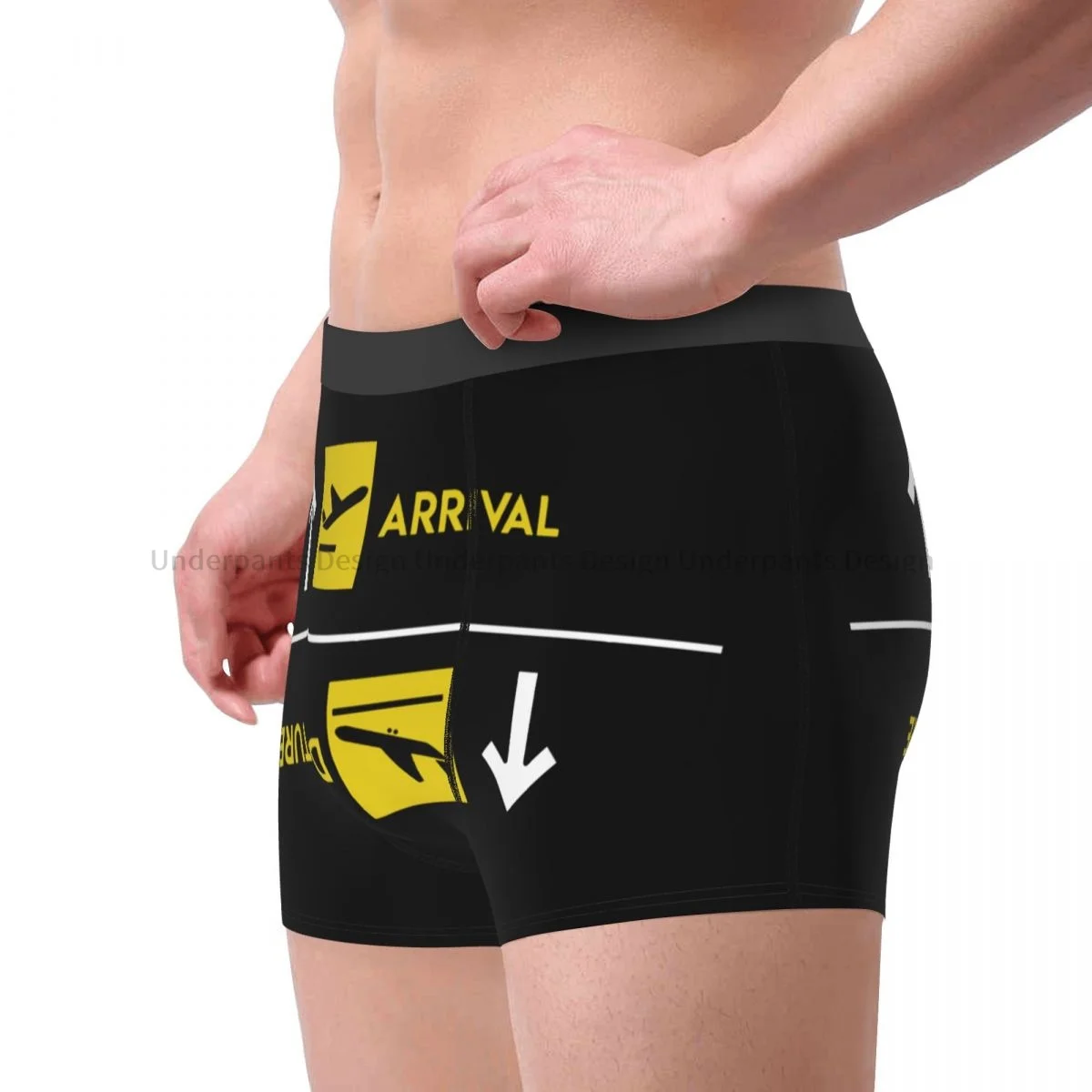 Airplane Pilot Aviation Departures Arrivals Underpants Breathbale Panties Man Underwear Comfortable Shorts Boxer Briefs