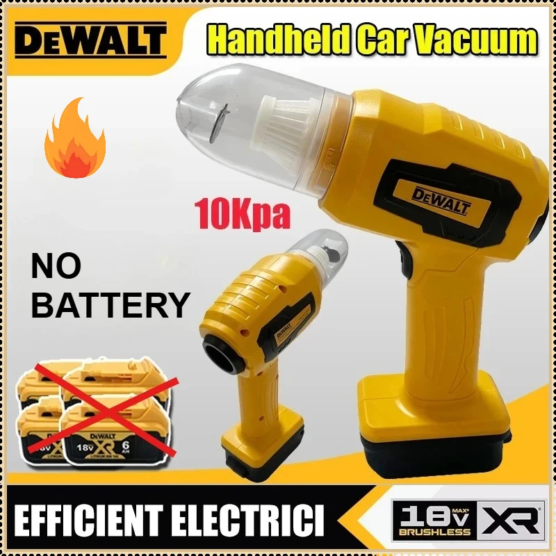 

Портативный ручной автомобильный пылесос Dewalt с мощностью всасывания 10 кПа, беспроводной пылесборник, удобный инструмент для сдувания пыли.