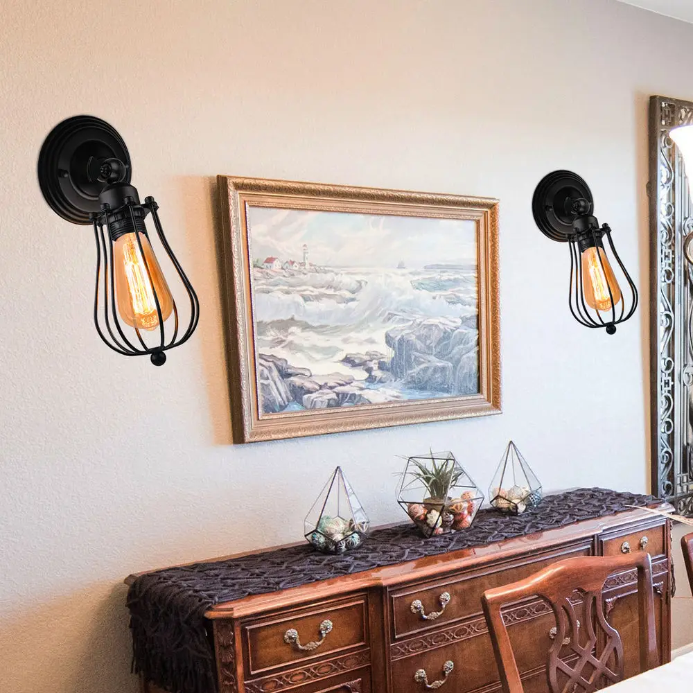 Vintage Industrial Wall Light Shade Modern Lamp Retro Loft Wall Sconce Cafe Bar Indoor Lighting Home Decor lampade da parete image 4
