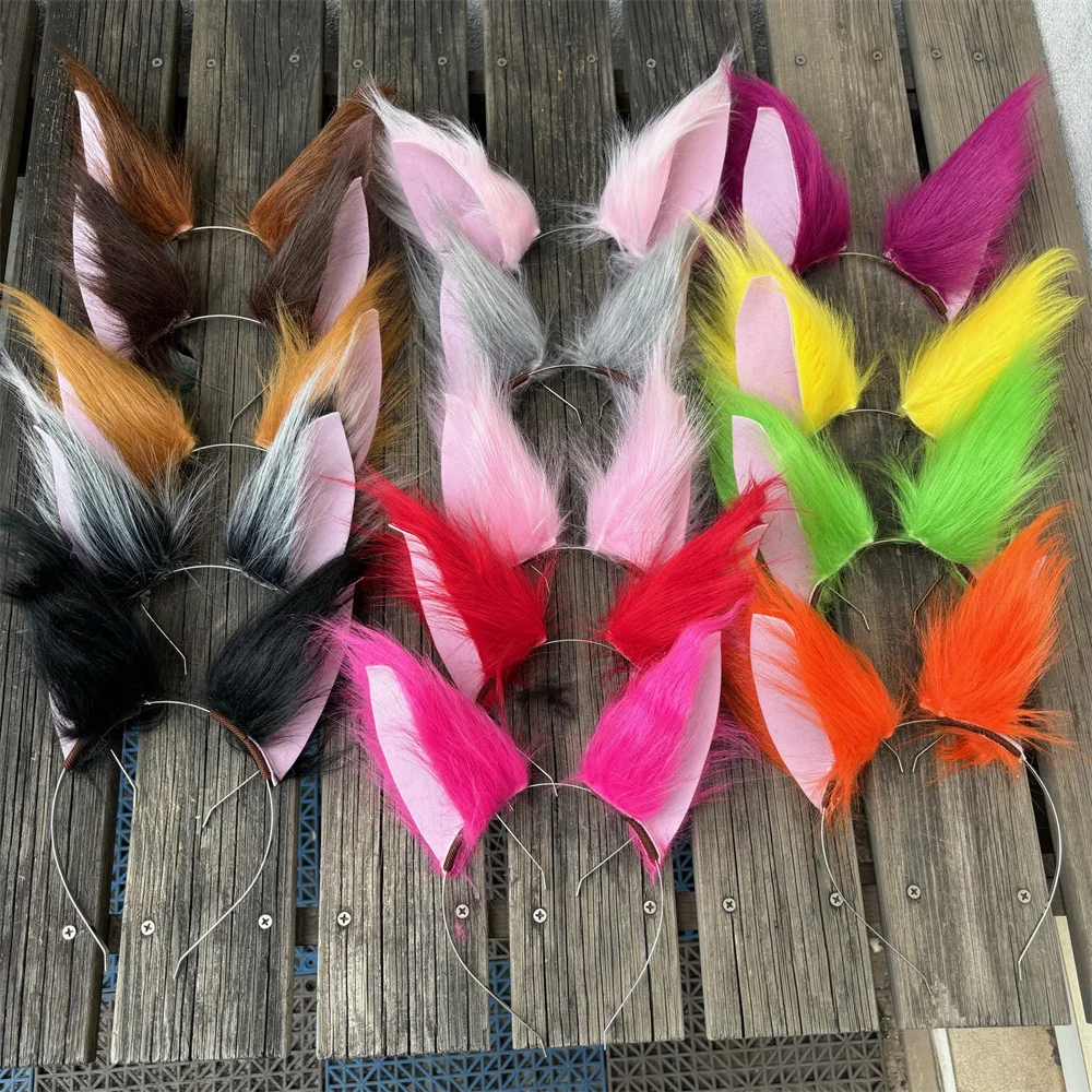 

Fluffy Fox Plush Ears Fancy Halloween Party Costume Animal Wolf Ears Party Headdress Headband Hairband Christmas Anime Cosplay