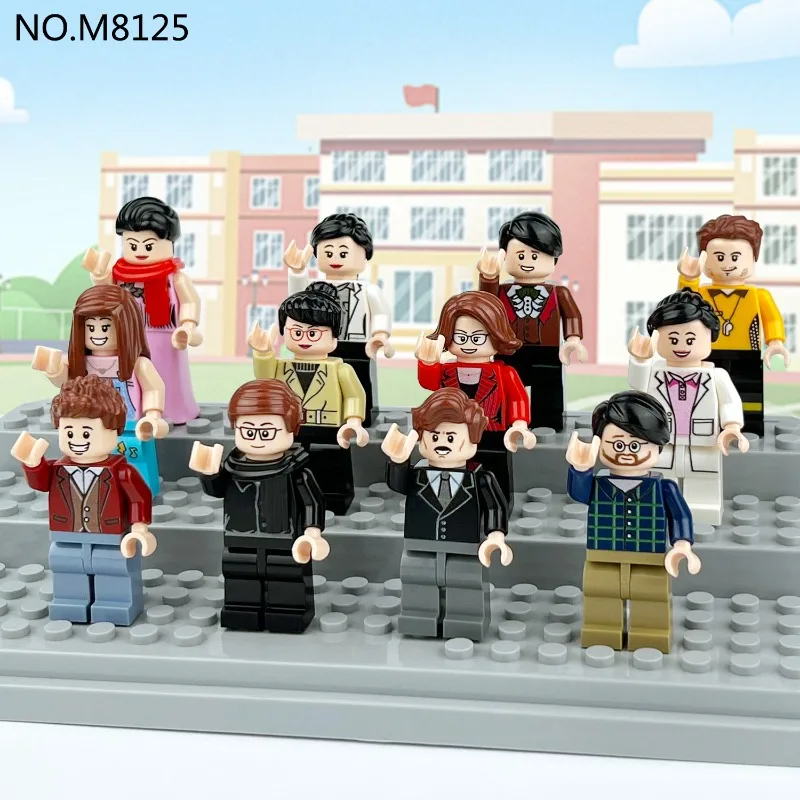 M8125 キャンパスフィギュア 物理教師 学生 メイガオ 子供向け 組み立て式 小粒子ブロック おもちゃ 跨境